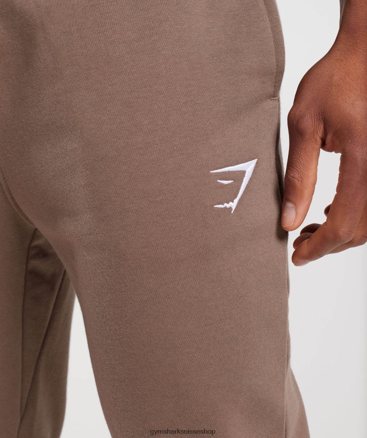 ch Gymshark Hommes jogging à crête brun truffe 02FP6T1058 vêtements