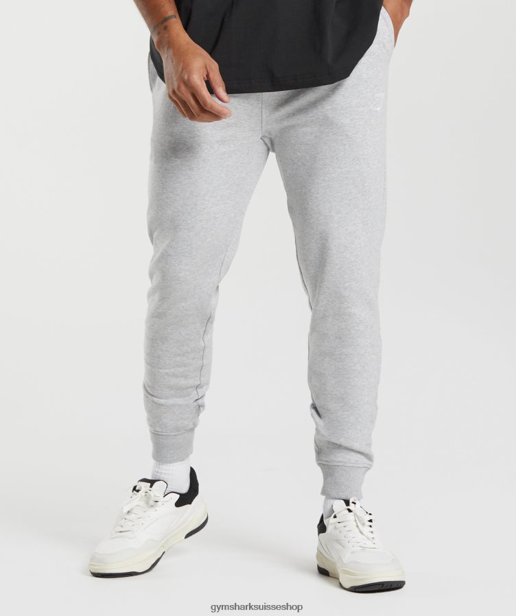 ch Gymshark Hommes jogging à crête gris clair chiné 02FP6T1056 vêtements