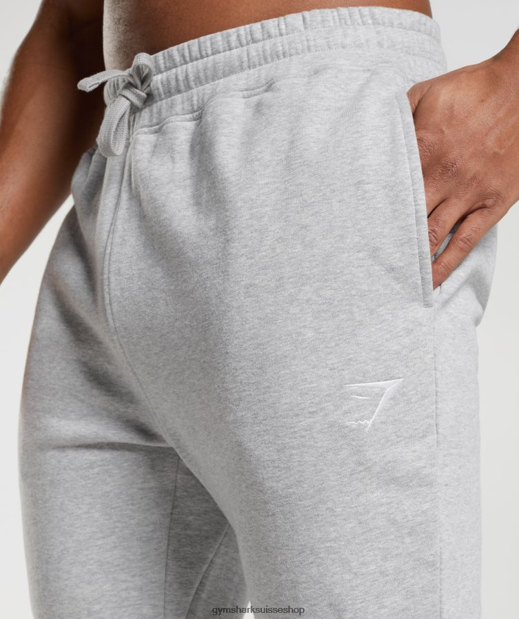 ch Gymshark Hommes jogging à crête gris clair chiné 02FP6T1056 vêtements