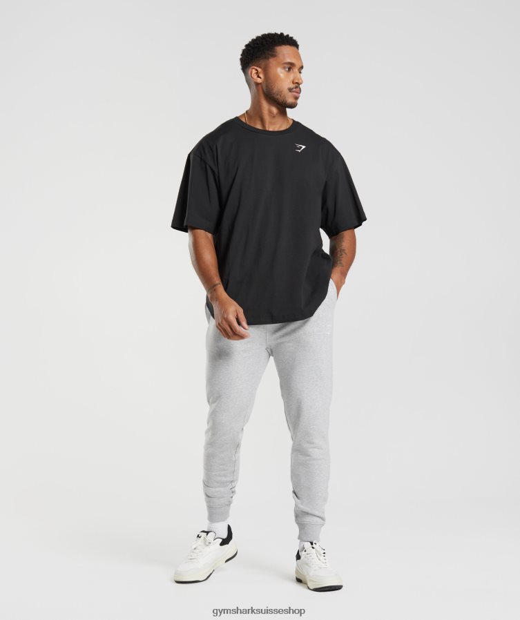 ch Gymshark Hommes jogging à crête gris clair chiné 02FP6T1056 vêtements