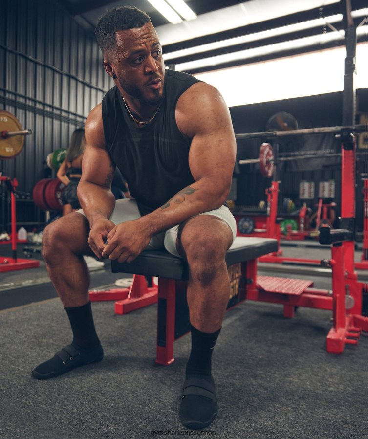 ch Gymshark Hommes 315 réservoir sans soudure noir 02FP6T911 vêtements