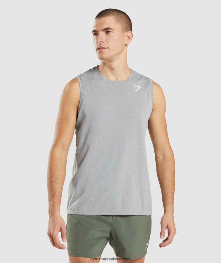 ch Gymshark Hommes arrivée réservoir sans couture gris 02FP6T943 vêtements