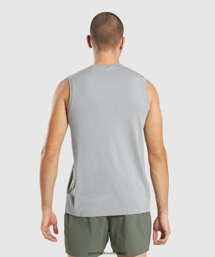ch Gymshark Hommes arrivée réservoir sans couture gris 02FP6T943 vêtements