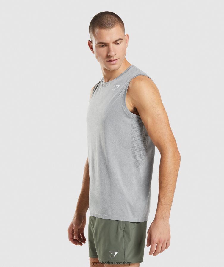 ch Gymshark Hommes arrivée réservoir sans couture gris 02FP6T943 vêtements