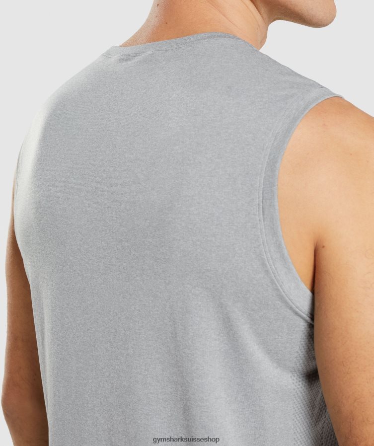 ch Gymshark Hommes arrivée réservoir sans couture gris 02FP6T943 vêtements