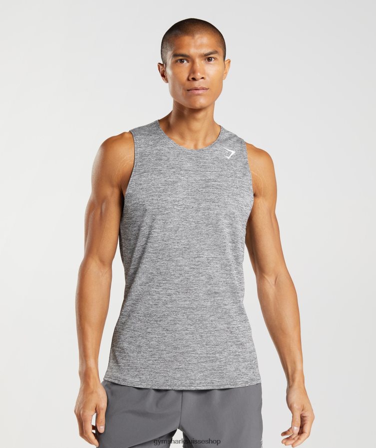 ch Gymshark Hommes arrivage de réservoir slim chiné silhouette gris/gris clair chiné 02FP6T906 vêtements