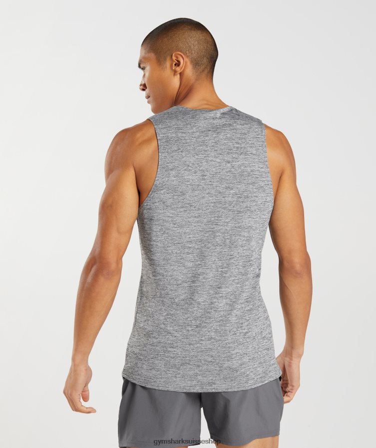 ch Gymshark Hommes arrivage de réservoir slim chiné silhouette gris/gris clair chiné 02FP6T906 vêtements