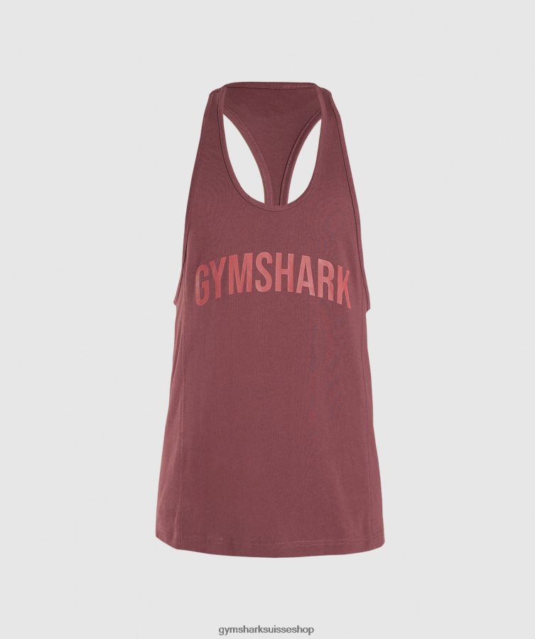 ch Gymshark Hommes cordon de puissance brun cerise 02FP6T1003 vêtements