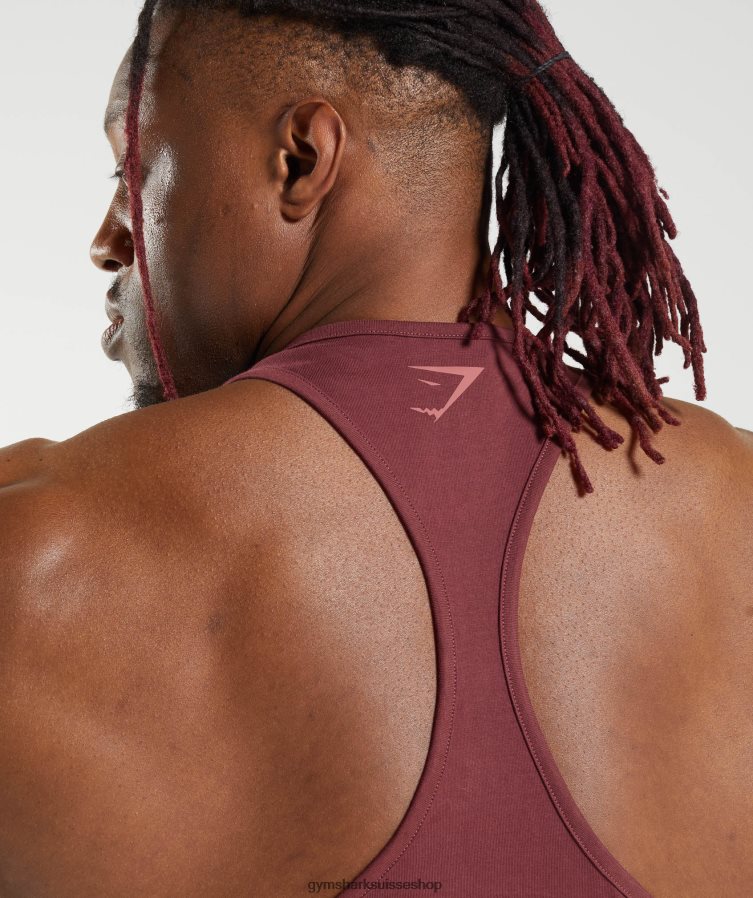 ch Gymshark Hommes cordon de puissance brun cerise 02FP6T1003 vêtements