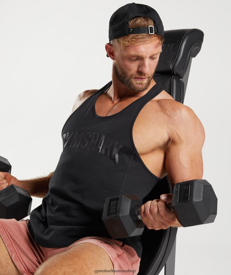 ch Gymshark Hommes cordon de puissance noir 02FP6T987 vêtements