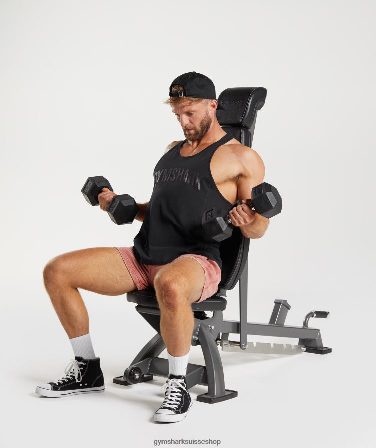 ch Gymshark Hommes cordon de puissance noir 02FP6T987 vêtements