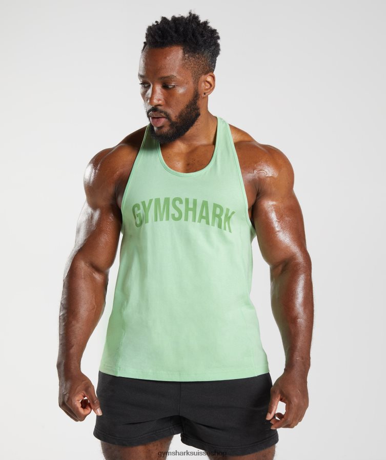 ch Gymshark Hommes cordon de puissance vert d'aloès 02FP6T1004 vêtements