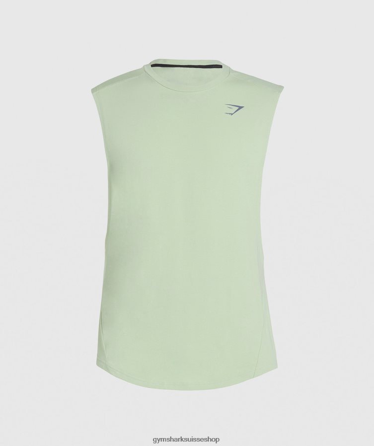 ch Gymshark Hommes débardeur audacieux à bras tombants flore verte 02FP6T912 vêtements