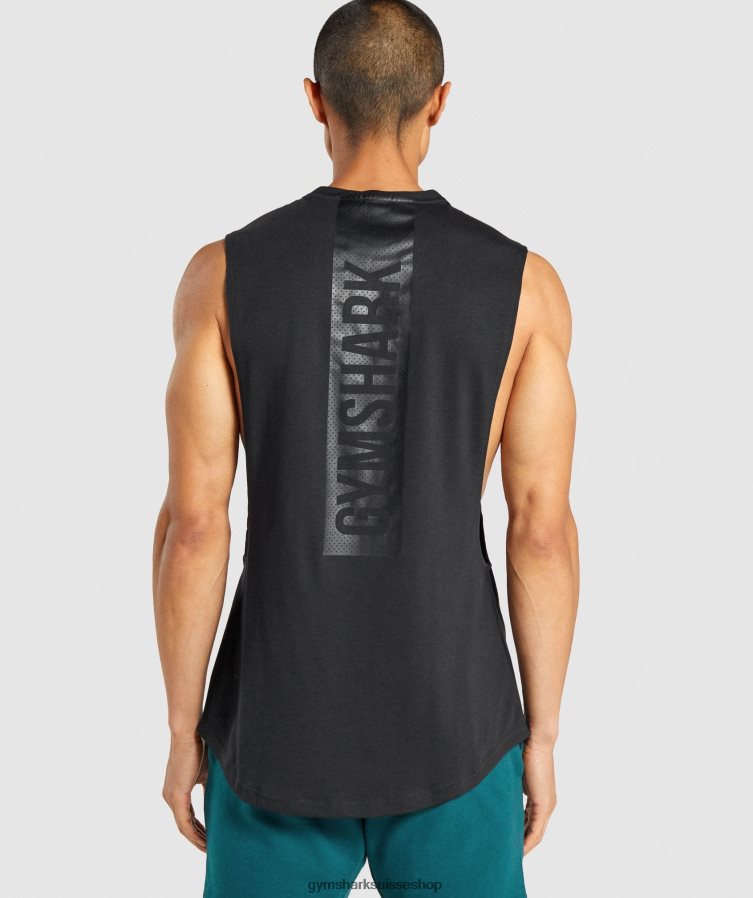 ch Gymshark Hommes débardeur audacieux à bras tombants noir 02FP6T890 vêtements
