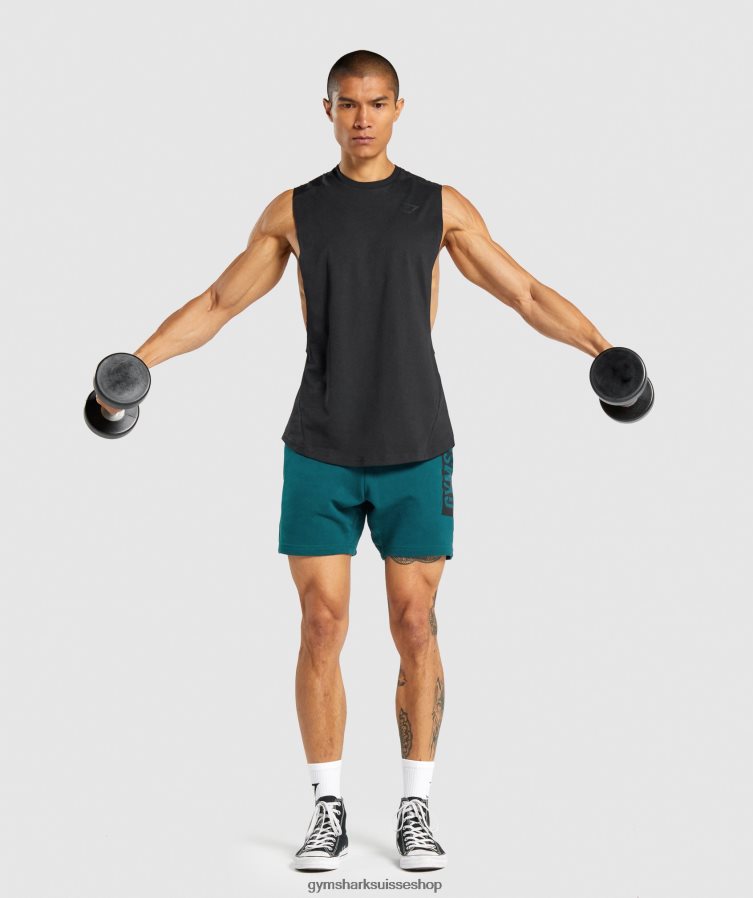 ch Gymshark Hommes débardeur audacieux à bras tombants noir 02FP6T890 vêtements