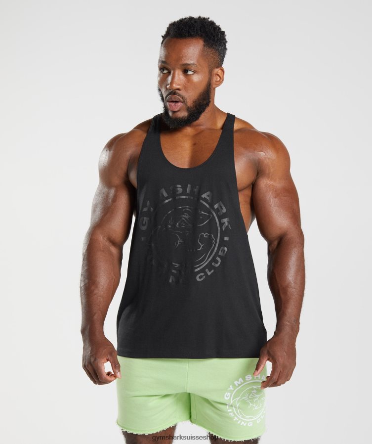 ch Gymshark Hommes limon hérité noir 02FP6T1008 vêtements