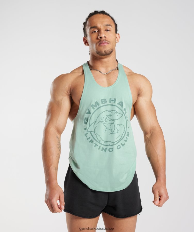ch Gymshark Hommes limon hérité vert aqua 02FP6T1011 vêtements