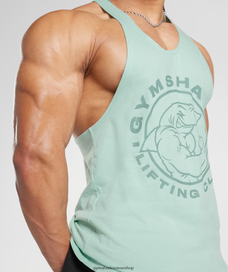 ch Gymshark Hommes limon hérité vert aqua 02FP6T1011 vêtements