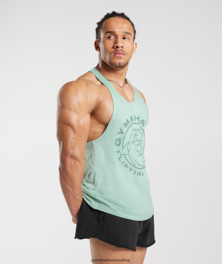 ch Gymshark Hommes limon hérité vert aqua 02FP6T1011 vêtements