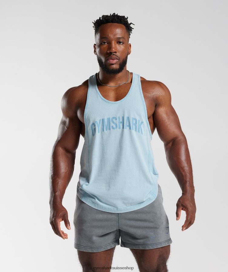 ch Gymshark Hommes limon lavé sous pression bleu d'ozone 02FP6T982 vêtements