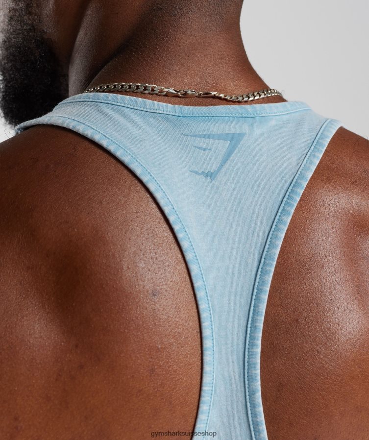 ch Gymshark Hommes limon lavé sous pression bleu d\'ozone 02FP6T982 vêtements