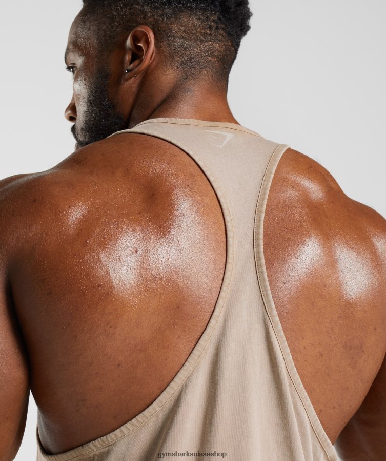 ch Gymshark Hommes limon lavé sous pression marron ciment 02FP6T1009 vêtements