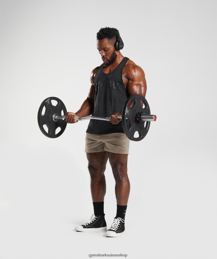 ch Gymshark Hommes limon lavé sous pression noir 02FP6T977 vêtements