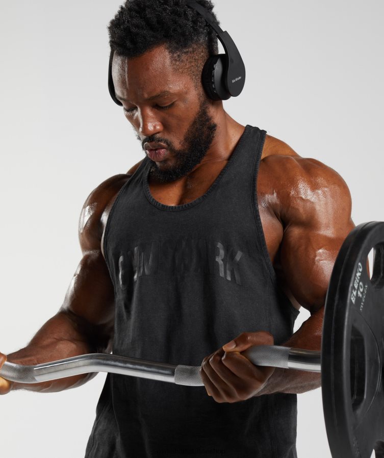 ch Gymshark Hommes limon lavé sous pression noir 02FP6T977 vêtements