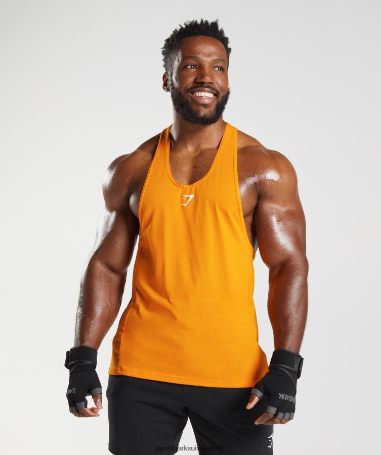 ch Gymshark Hommes réagir le limon orange rayonnant 02FP6T1025 vêtements