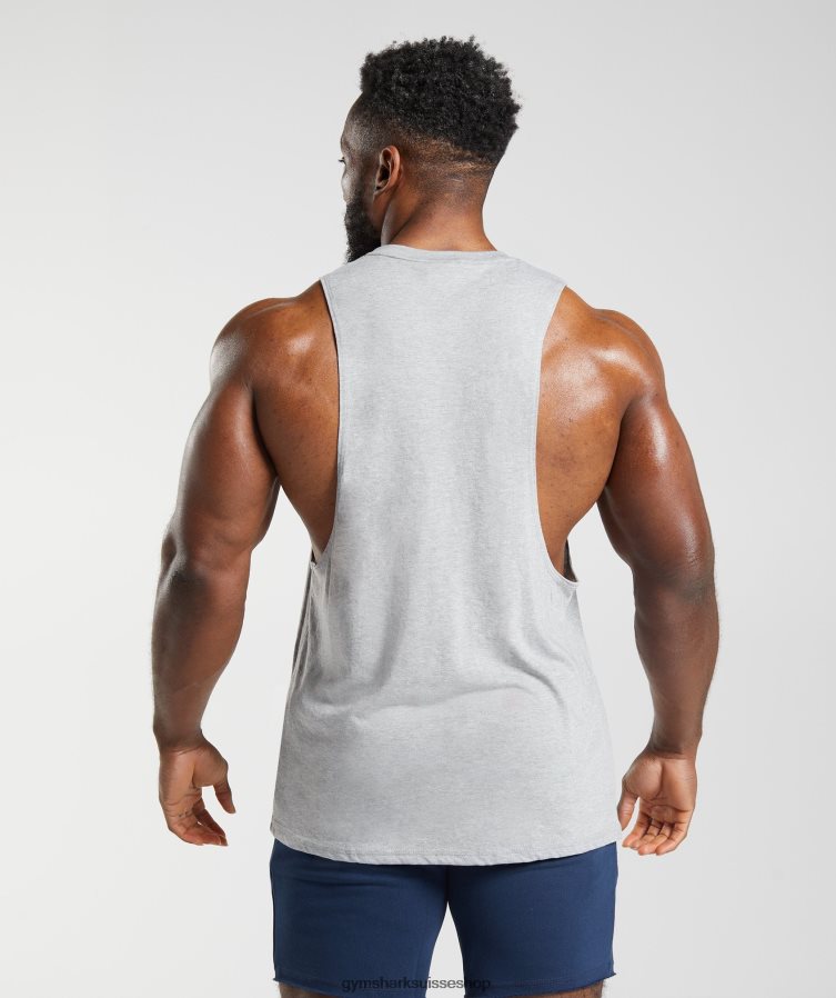 ch Gymshark Hommes réservoir à bras tombant hérité noyau gris clair chiné 02FP6T952 vêtements