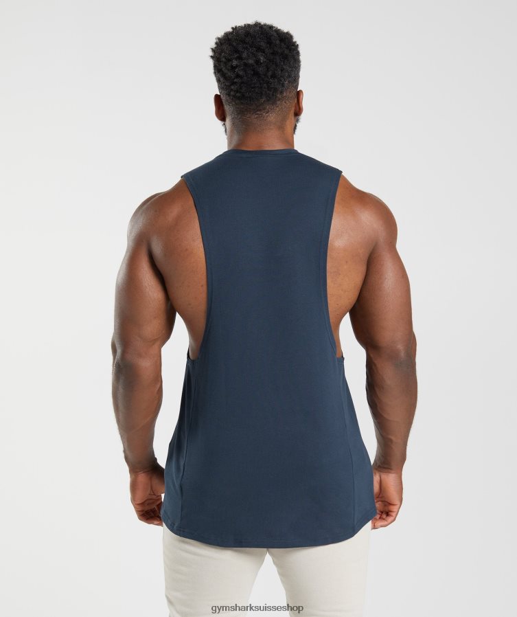 ch Gymshark Hommes réservoir à bras tombant réactif marine 02FP6T889 vêtements