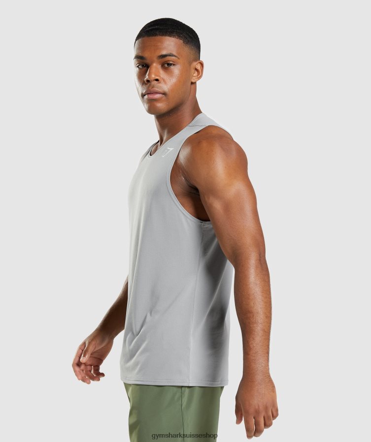ch Gymshark Hommes réservoir d\'arrivée gris fumé 02FP6T953 vêtements