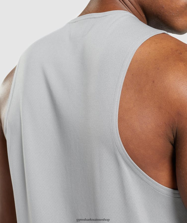 ch Gymshark Hommes réservoir d\'arrivée gris fumé 02FP6T953 vêtements