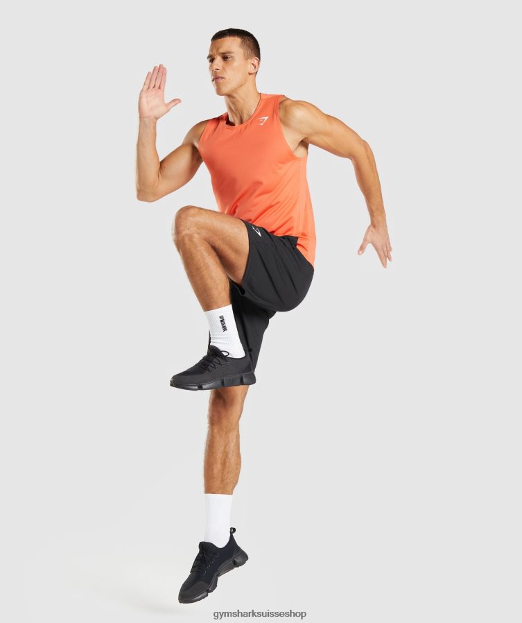 ch Gymshark Hommes réservoir d\'arrivée papaye orange 02FP6T969 vêtements