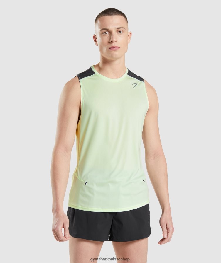 ch Gymshark Hommes réservoir d'évolution de vitesse concombre vert 02FP6T909 vêtements