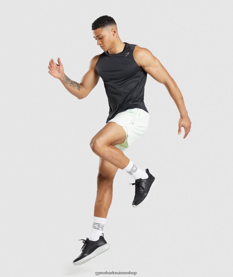 ch Gymshark Hommes réservoir d\'évolution de vitesse noir 02FP6T920 vêtements