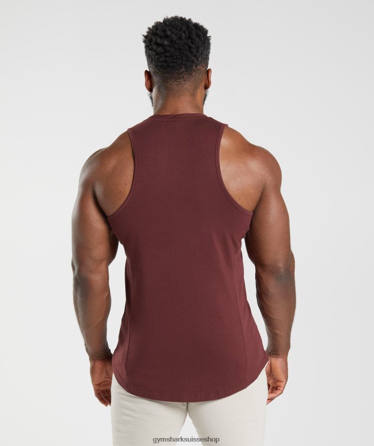 ch Gymshark Hommes réservoir de réaction marron au four 02FP6T916 vêtements