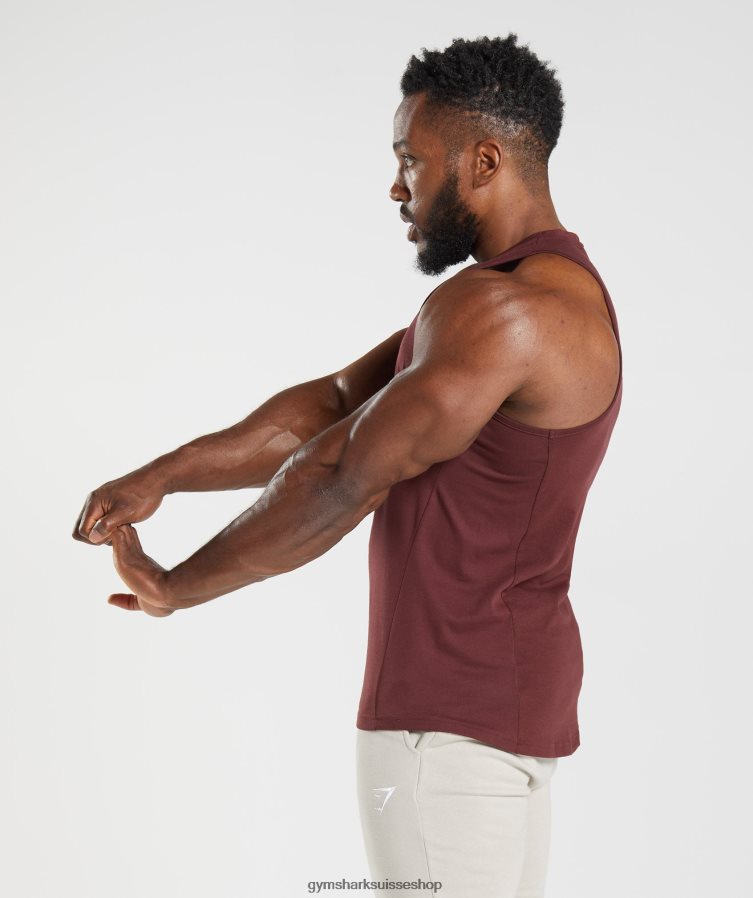 ch Gymshark Hommes réservoir de réaction marron au four 02FP6T916 vêtements