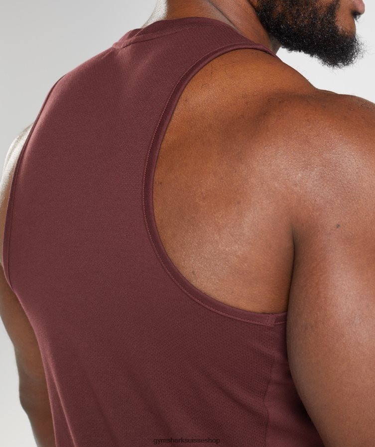 ch Gymshark Hommes réservoir de réaction marron au four 02FP6T916 vêtements