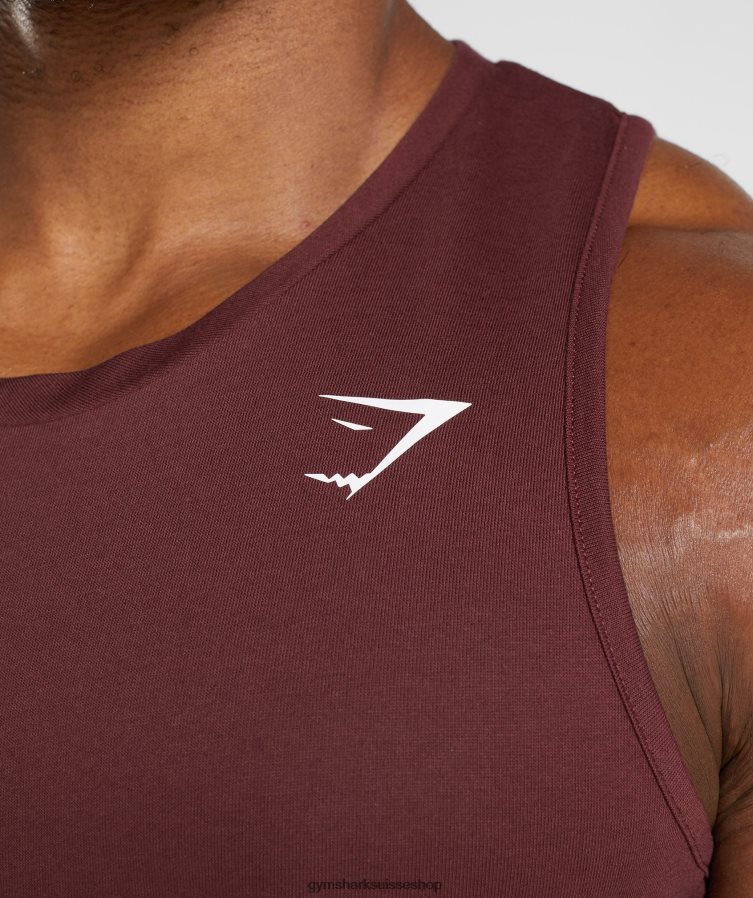 ch Gymshark Hommes réservoir de réaction marron au four 02FP6T916 vêtements