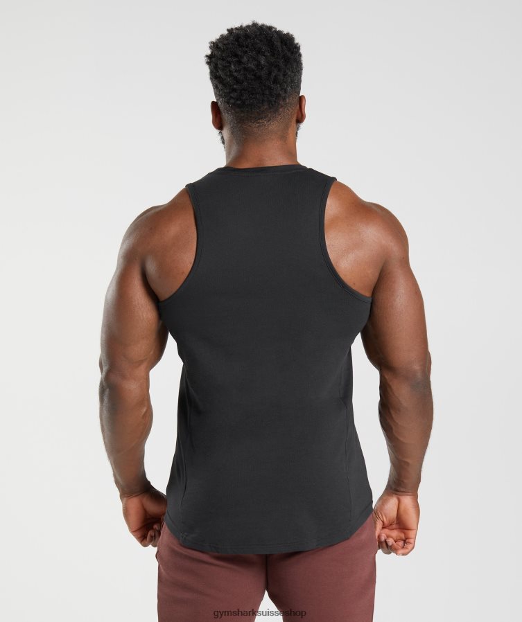 ch Gymshark Hommes réservoir de réaction noir 02FP6T881 vêtements