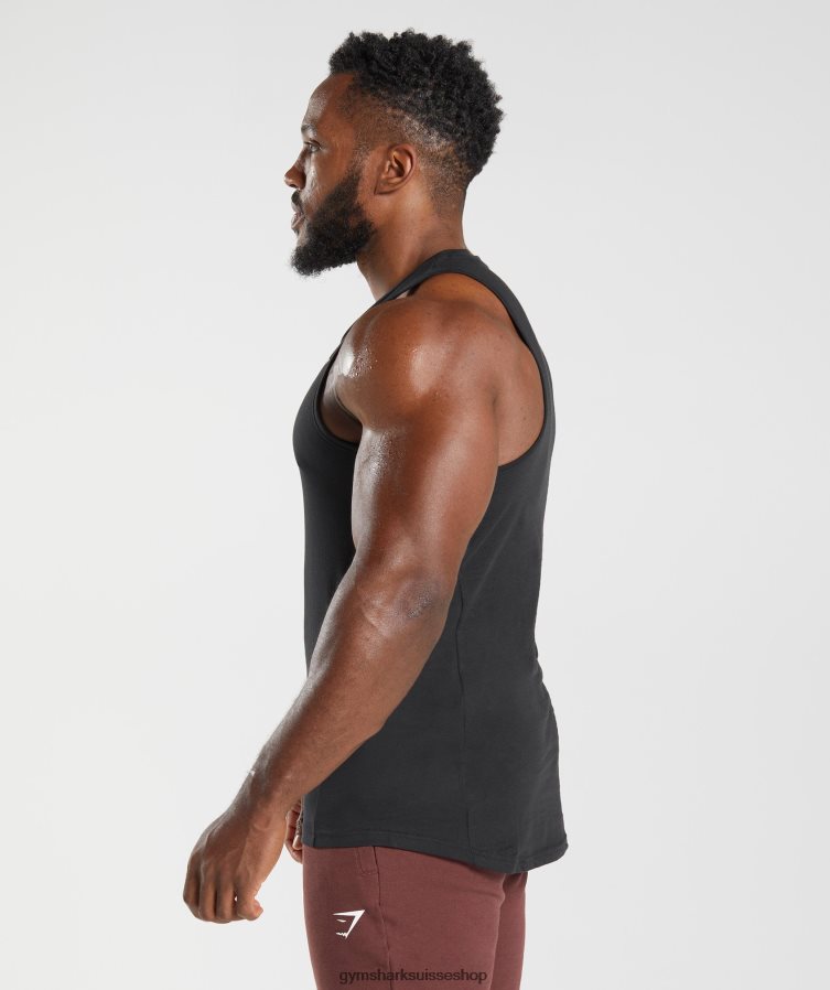 ch Gymshark Hommes réservoir de réaction noir 02FP6T881 vêtements
