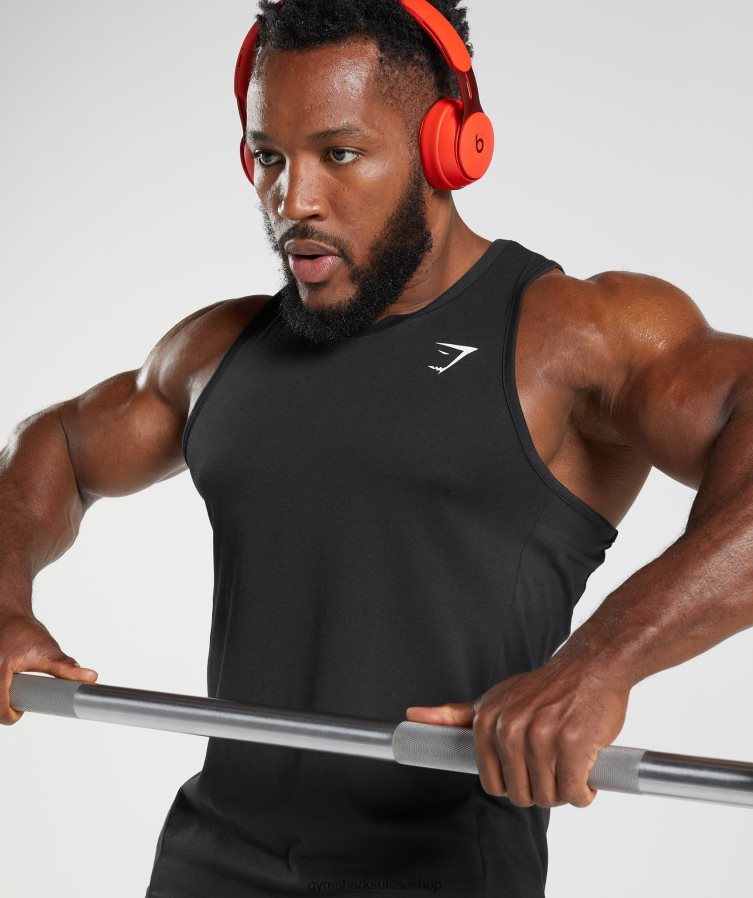 ch Gymshark Hommes réservoir de réaction noir 02FP6T881 vêtements