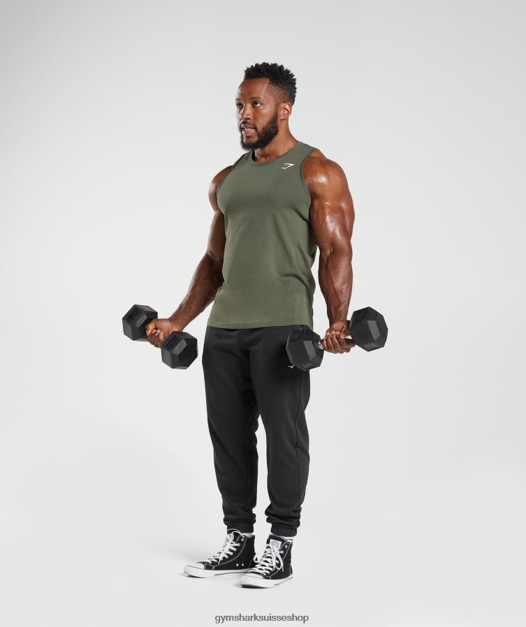 ch Gymshark Hommes réservoir de réaction noyau d\'olive 02FP6T963 vêtements