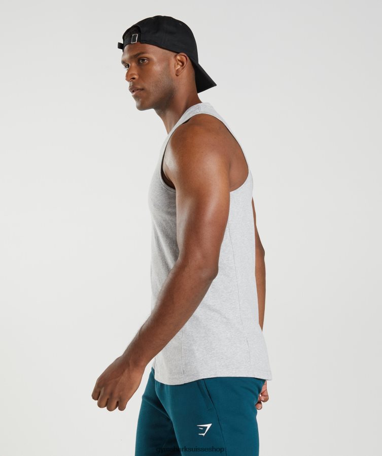 ch Gymshark Hommes réservoir de réaction noyau gris clair chiné 02FP6T904 vêtements