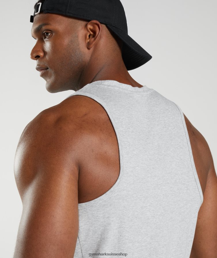 ch Gymshark Hommes réservoir de réaction noyau gris clair chiné 02FP6T904 vêtements