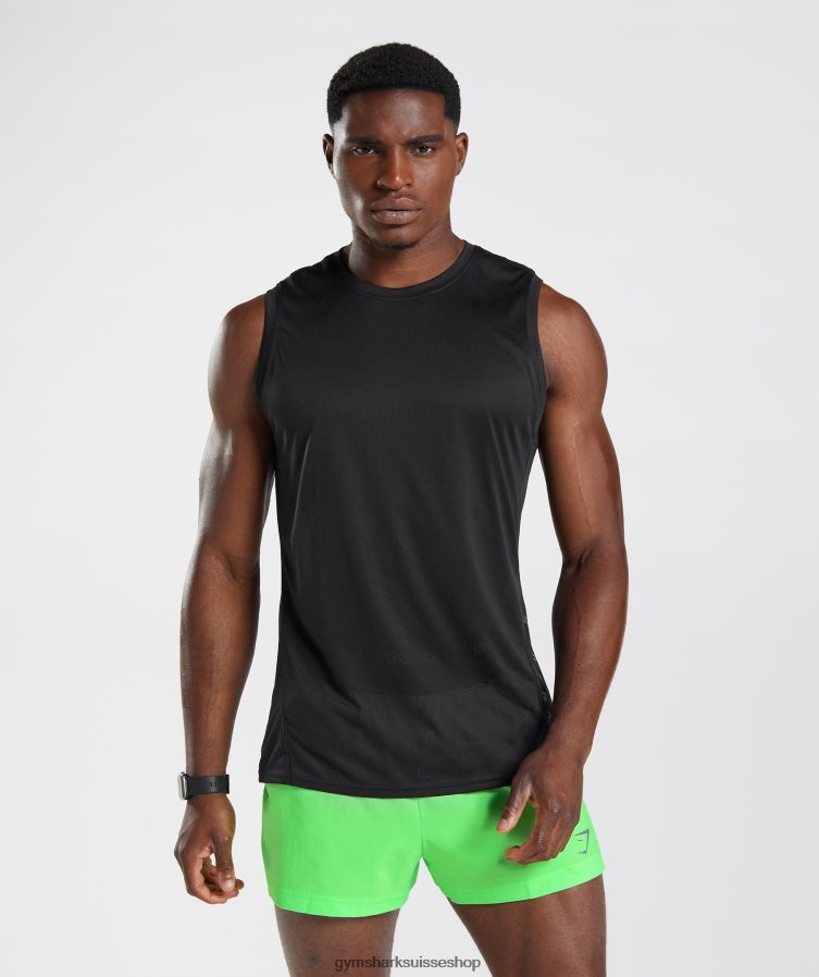 ch Gymshark Hommes réservoir de sport noir/noir chiné 02FP6T925 vêtements