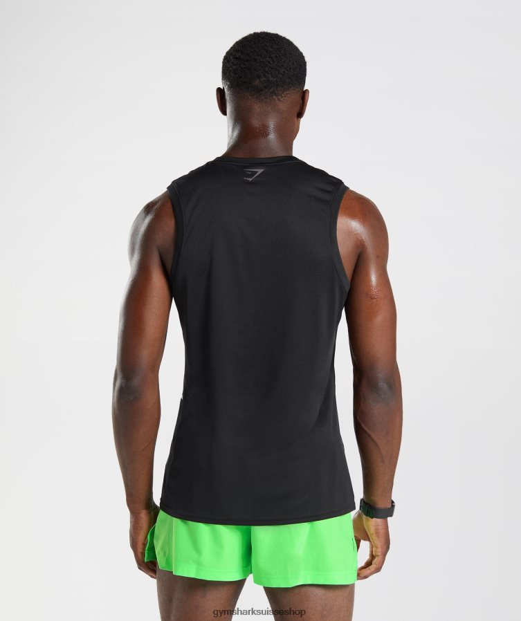 ch Gymshark Hommes réservoir de sport noir/noir chiné 02FP6T925 vêtements