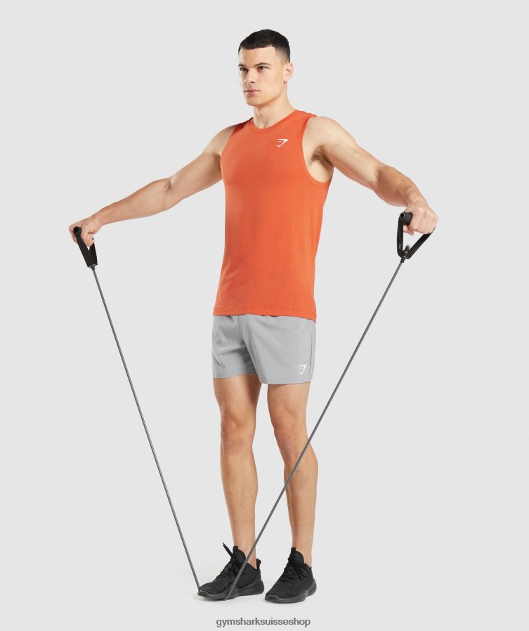 ch Gymshark Hommes réservoir léger sans soudure vital papaye orange marne 02FP6T900 vêtements