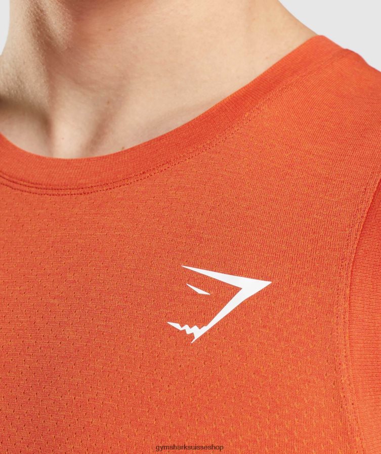 ch Gymshark Hommes réservoir léger sans soudure vital papaye orange marne 02FP6T900 vêtements